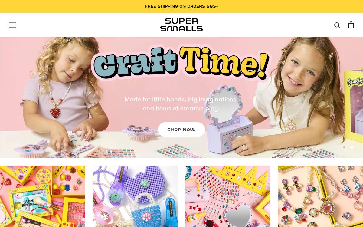Super Smalls website preview