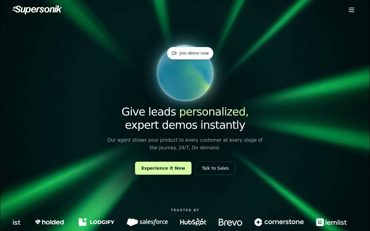 Supersonik website preview