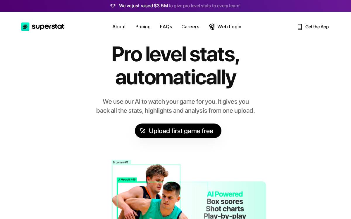 Superstat website preview