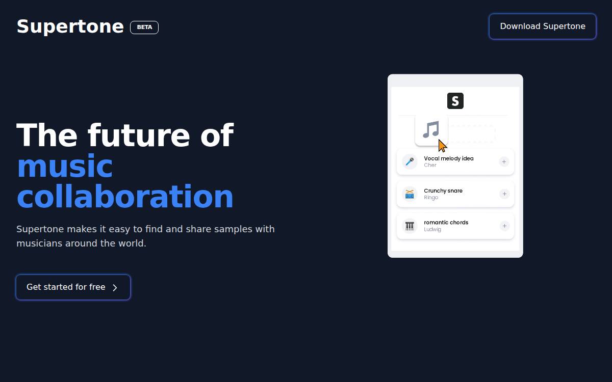 Supertone website preview