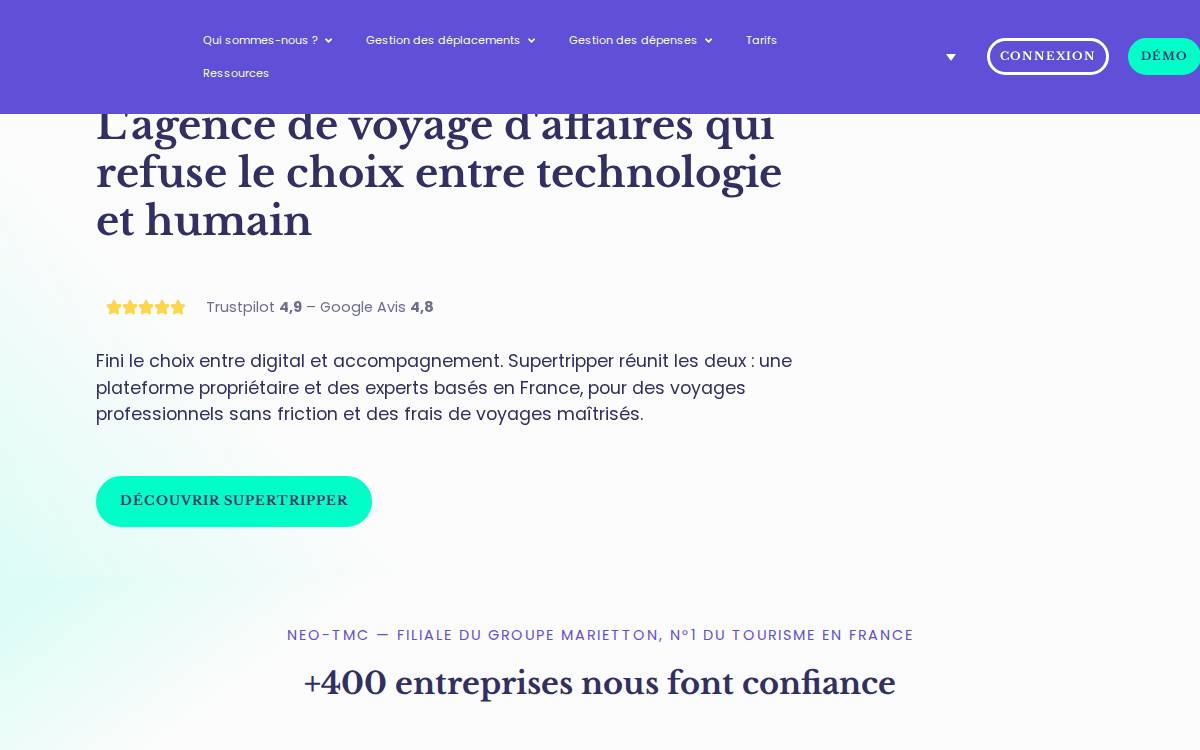 Supertripper website preview
