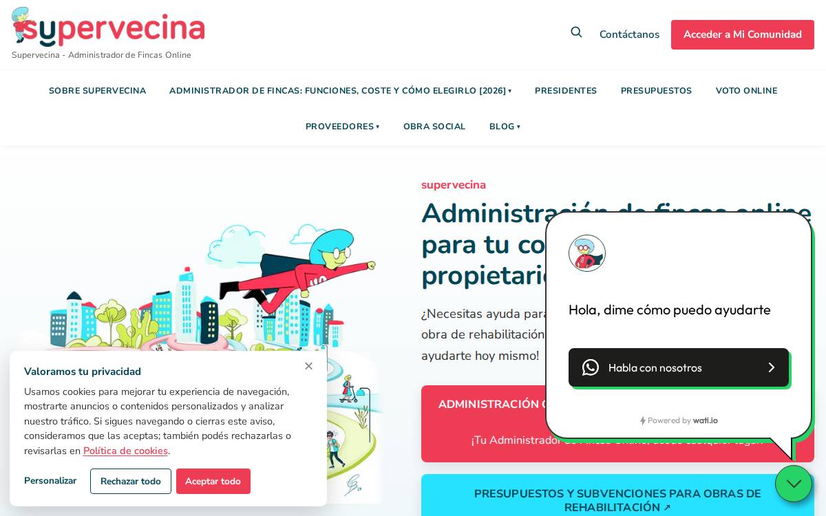 Supervecina website preview