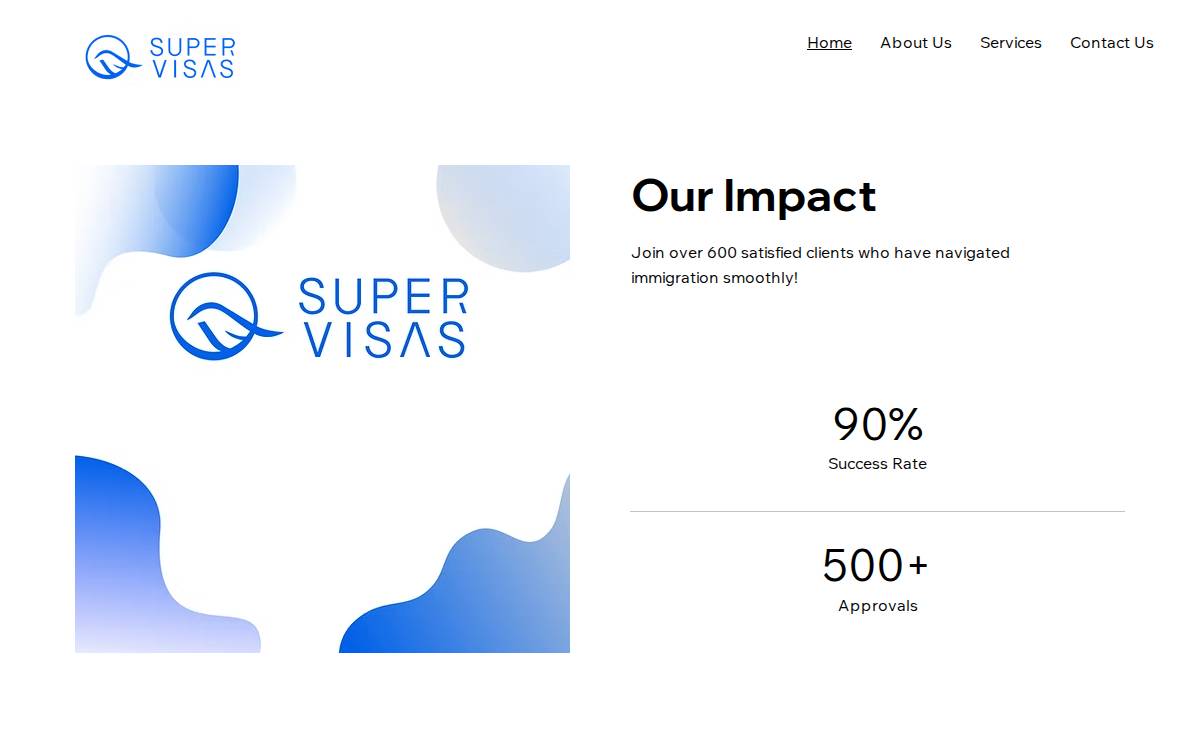 Supervisas website preview