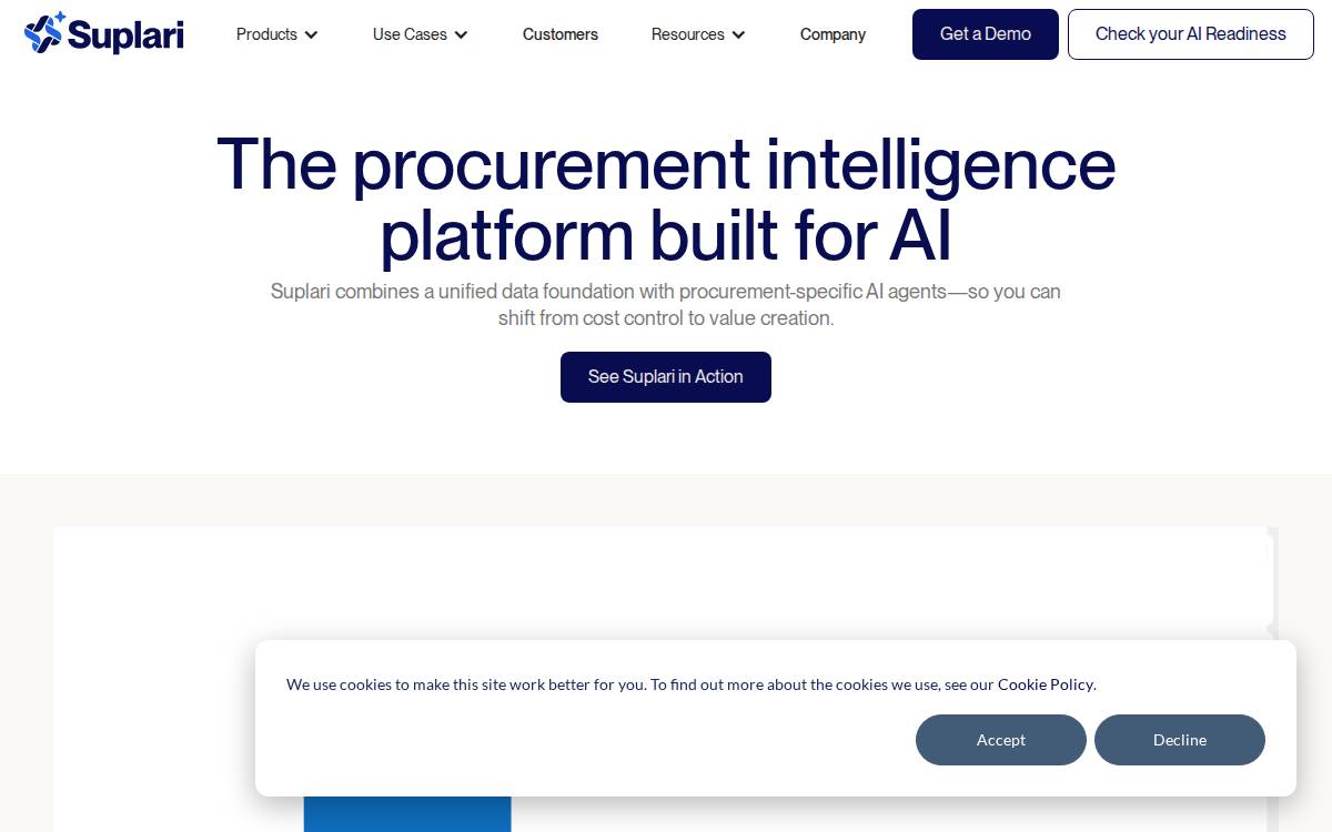 Suplari website preview