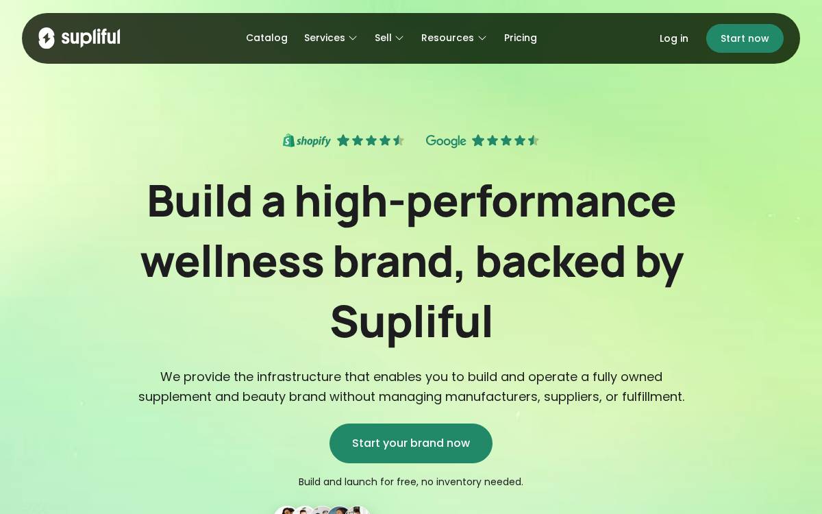 Supliful website preview