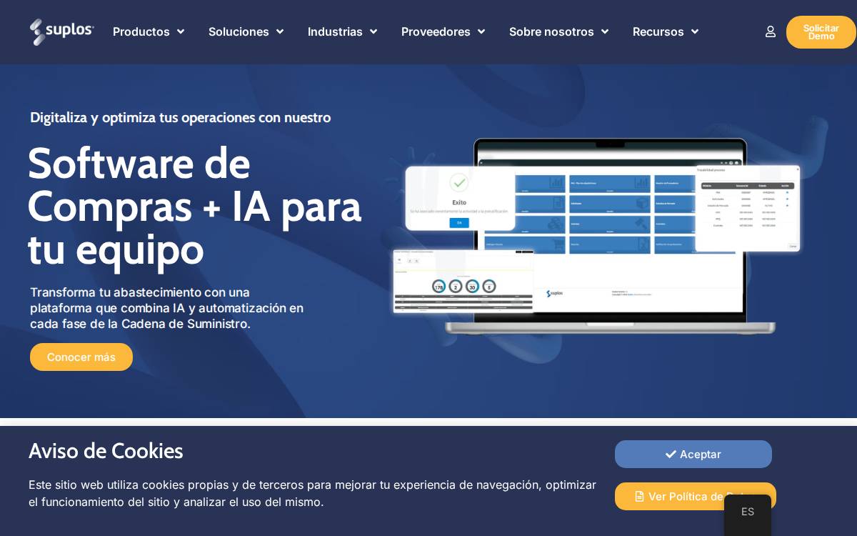 Suplos website preview