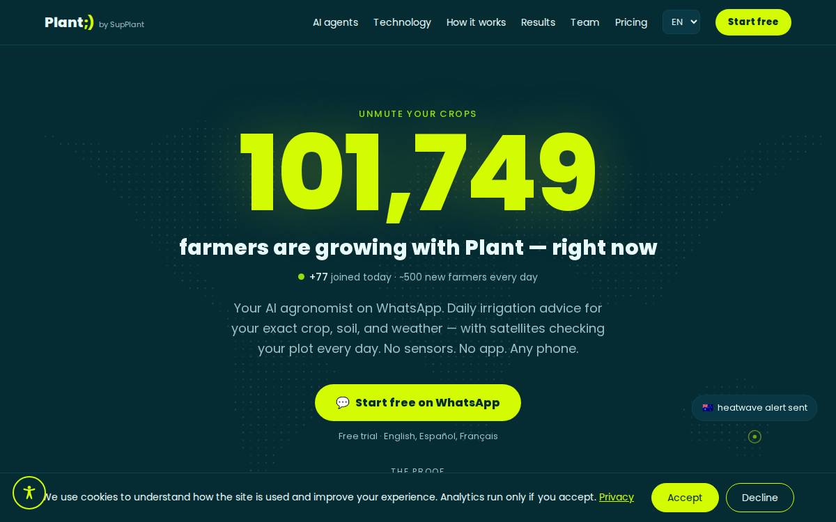 SupPlant website preview