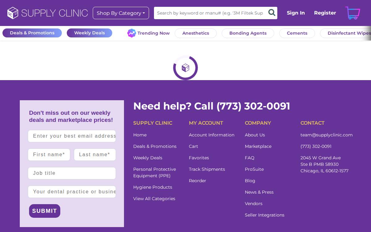 Supply Clinic website preview