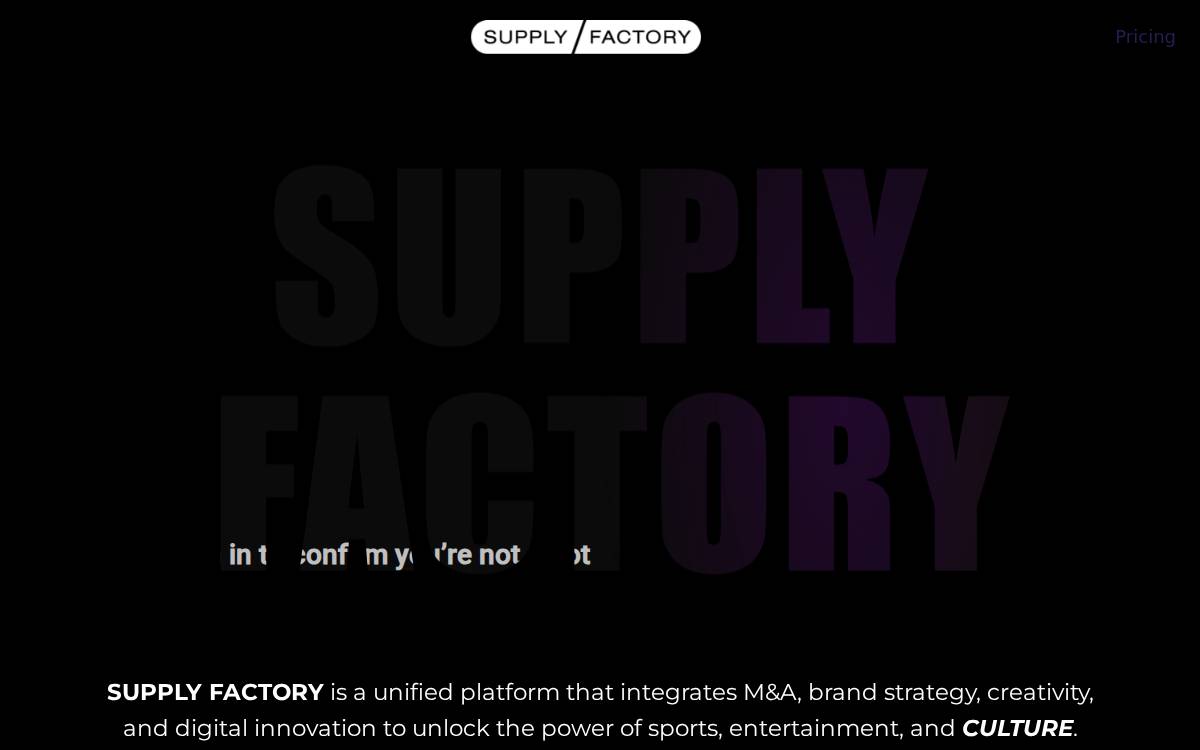 Supply Factory website preview