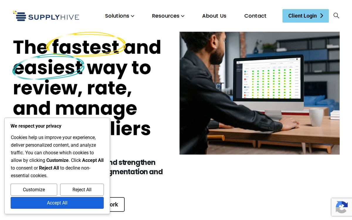 SupplyHive website preview