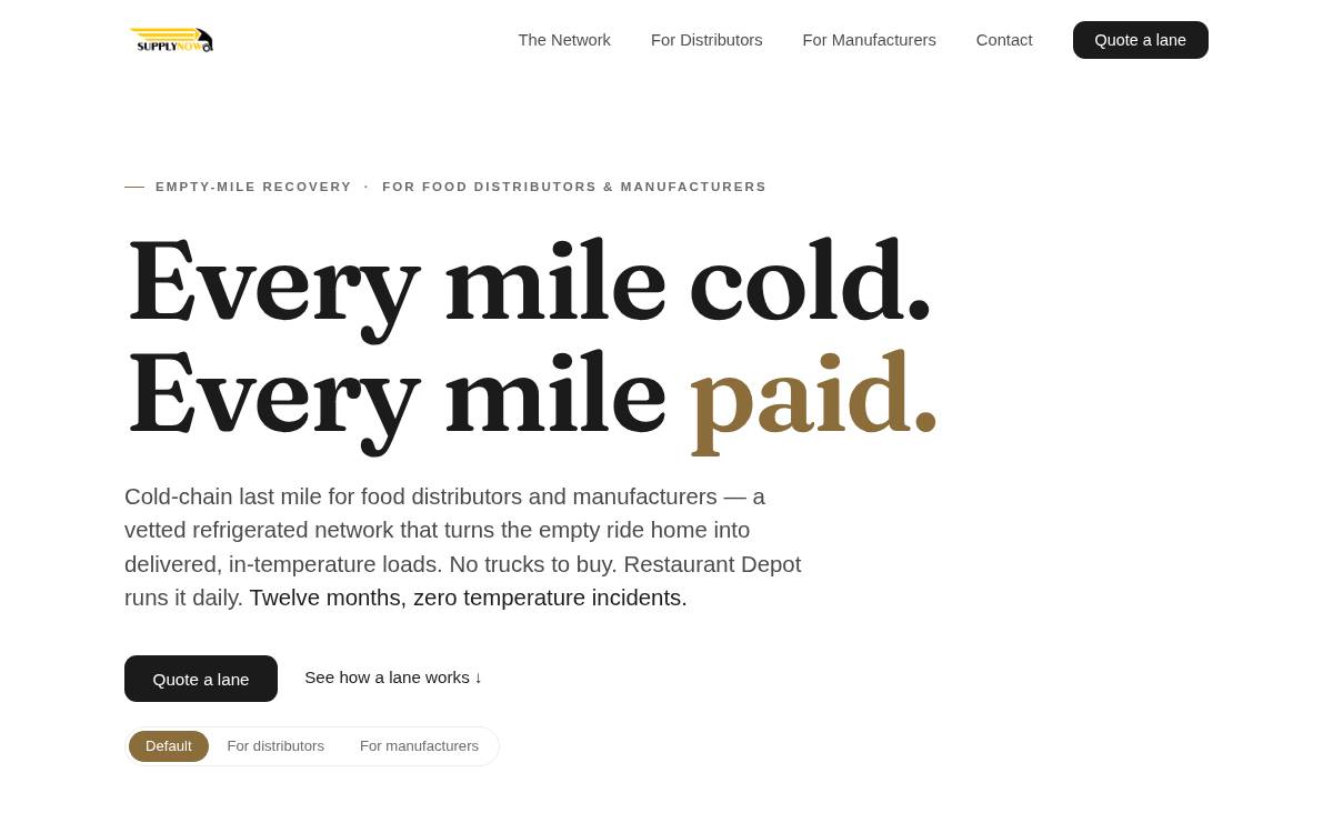 SupplyNow website preview