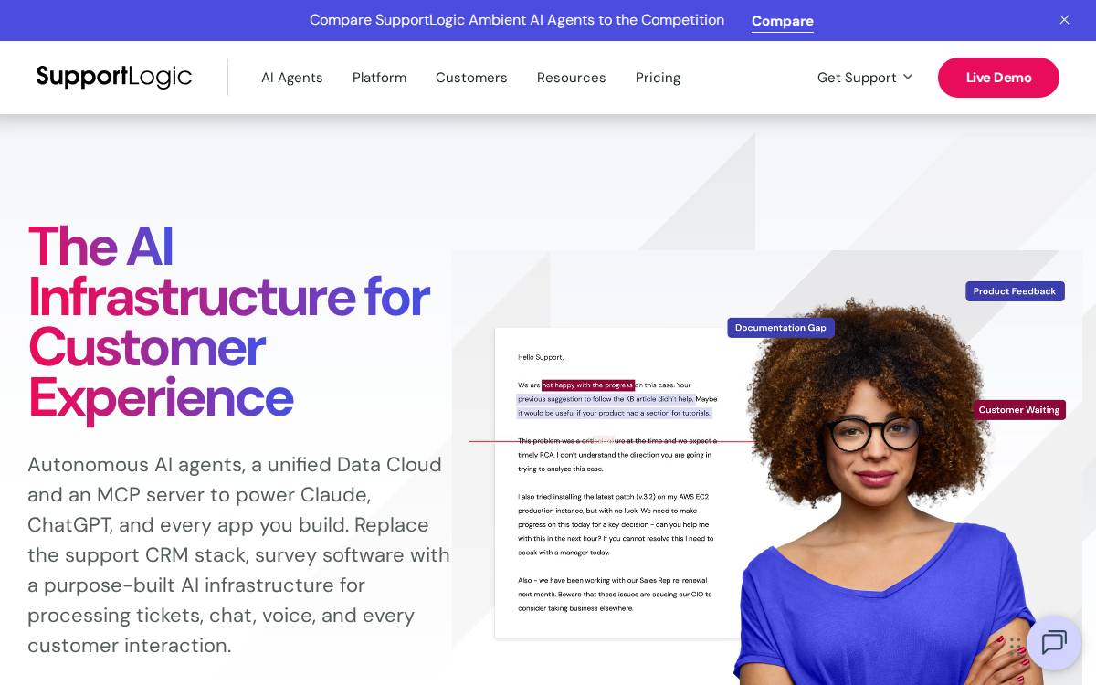 Supportlogic website preview