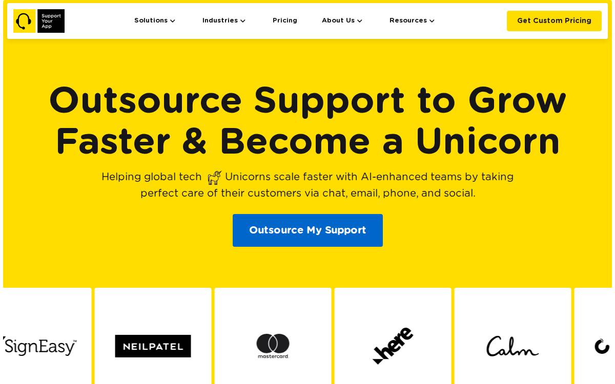 SupportYourApp website preview