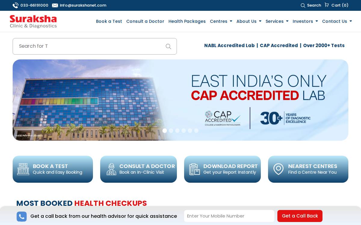 Surakshanet website preview