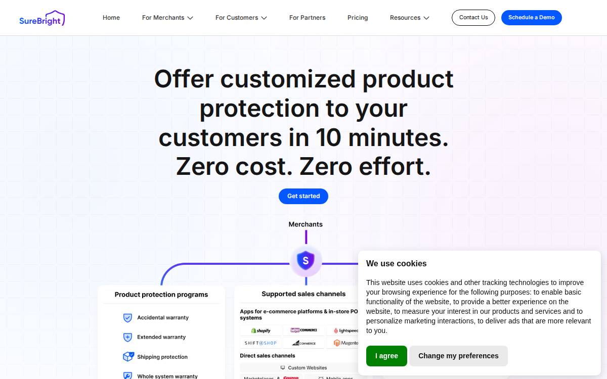 Surebright website preview