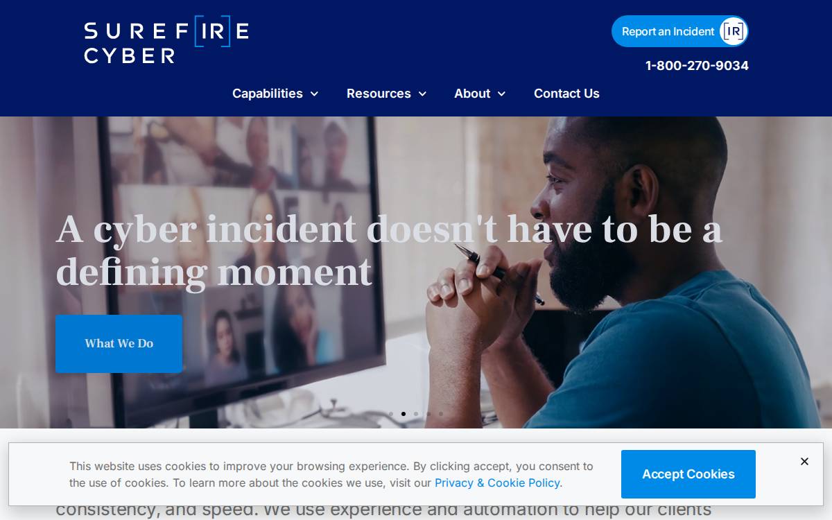 Surefire Cyber website preview