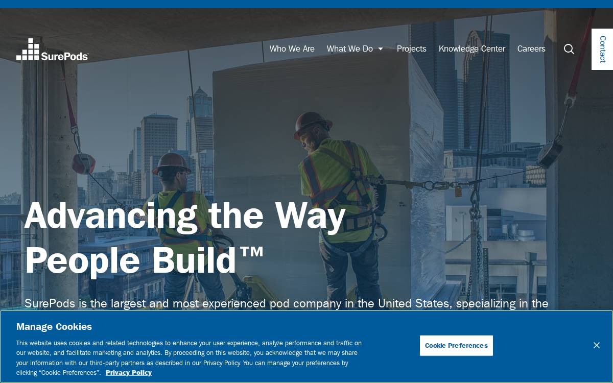 SurePods website preview