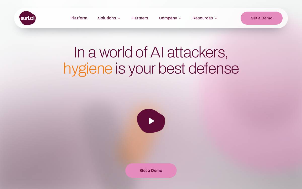 Surf AI website preview