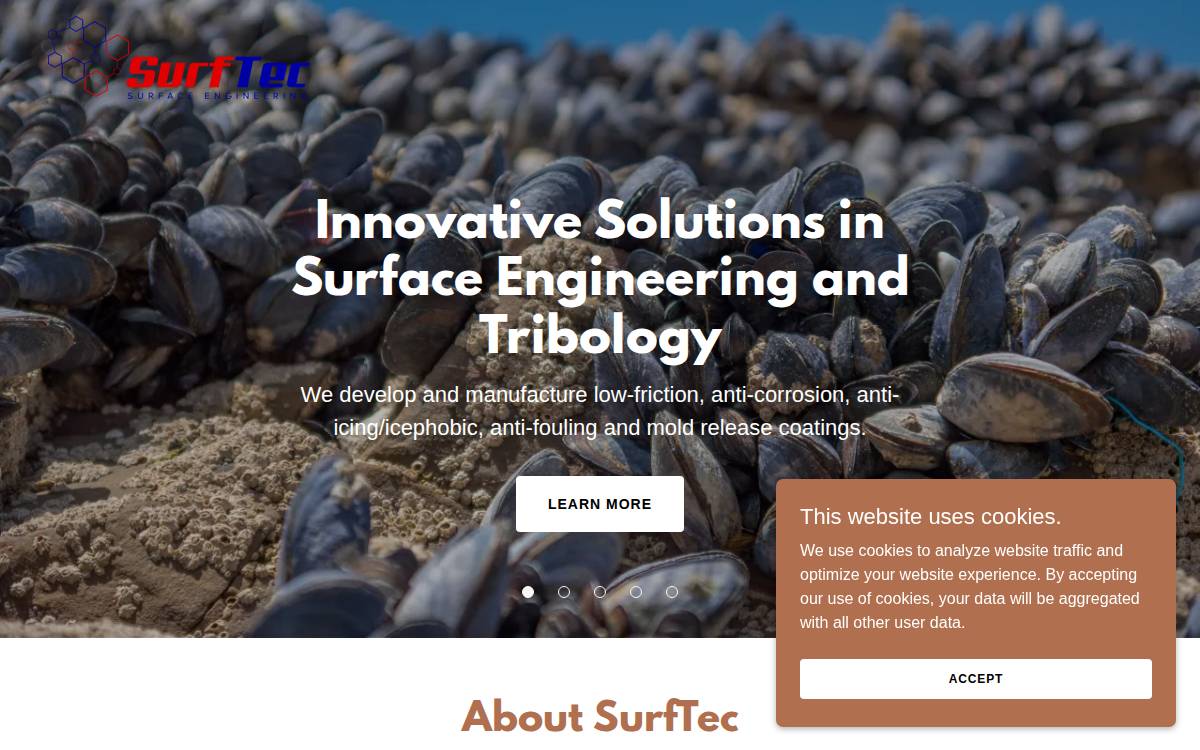 Surftec Engineering website preview