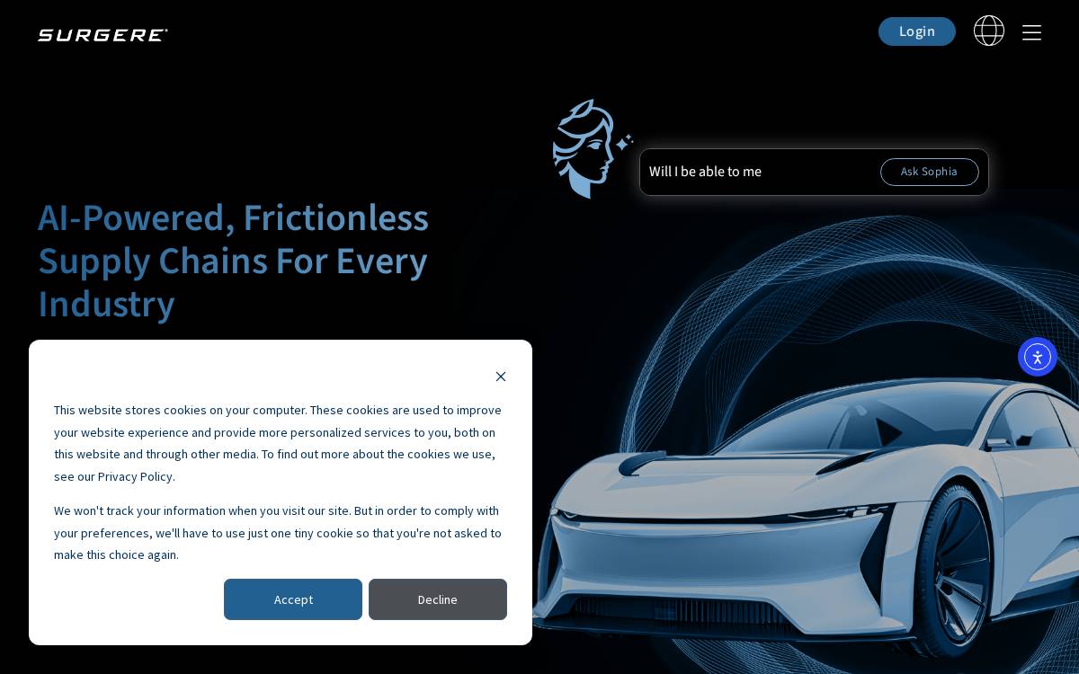 Surgere website preview