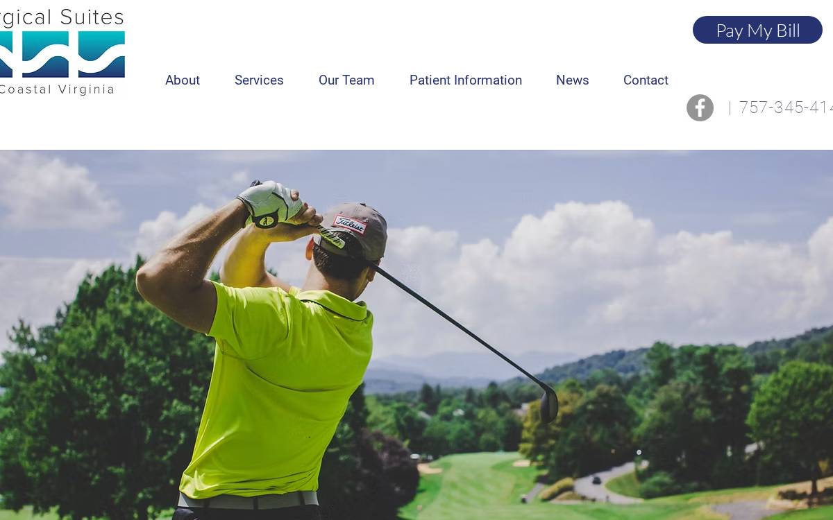 Surgical Suites of Coastal Virginia website preview