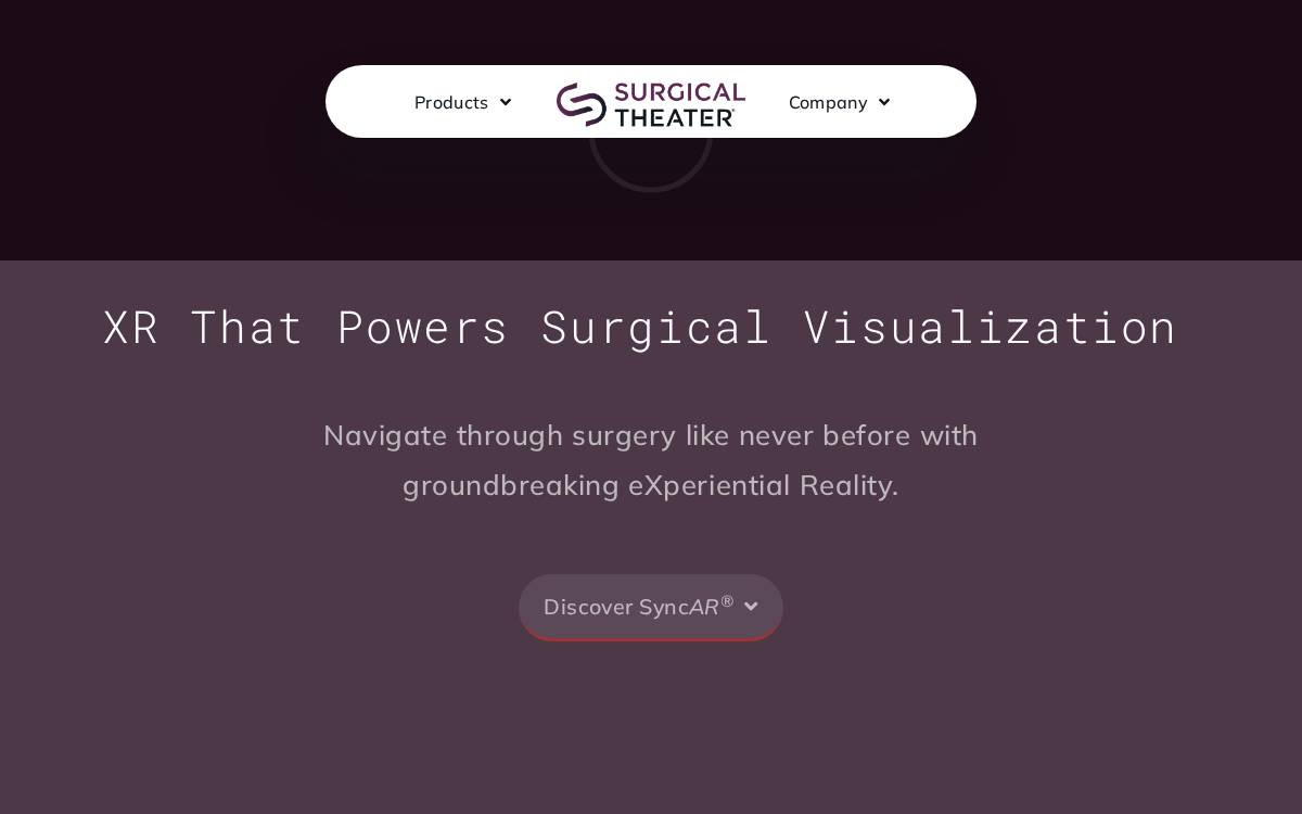 Surgical Theater website preview
