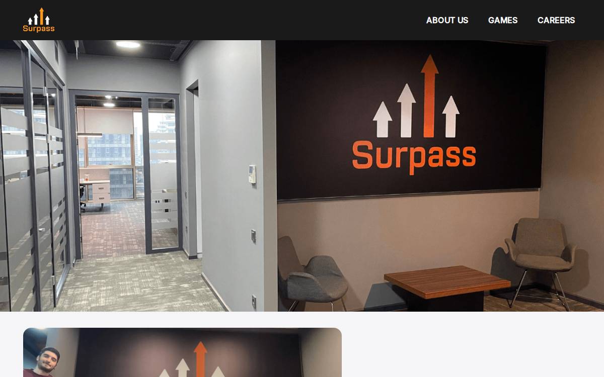 Surpassgames website preview