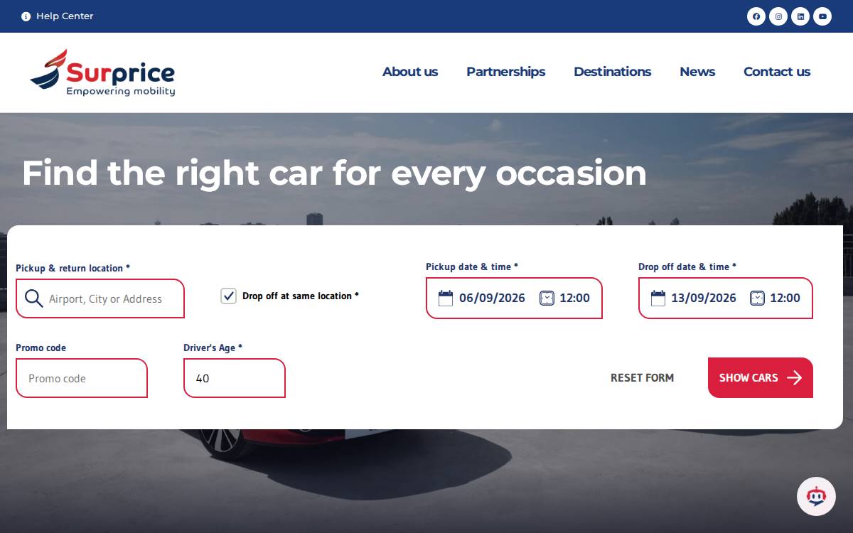Surprice Group website preview