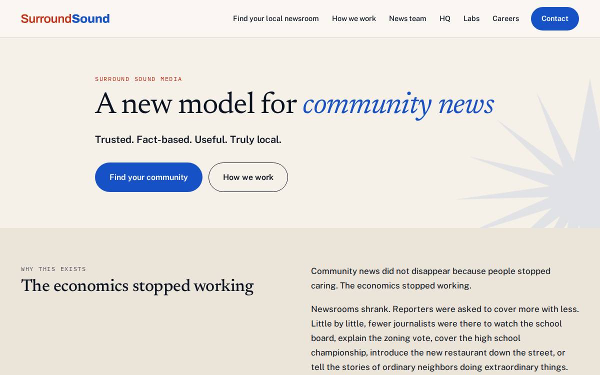 Surroundsoundnews website preview