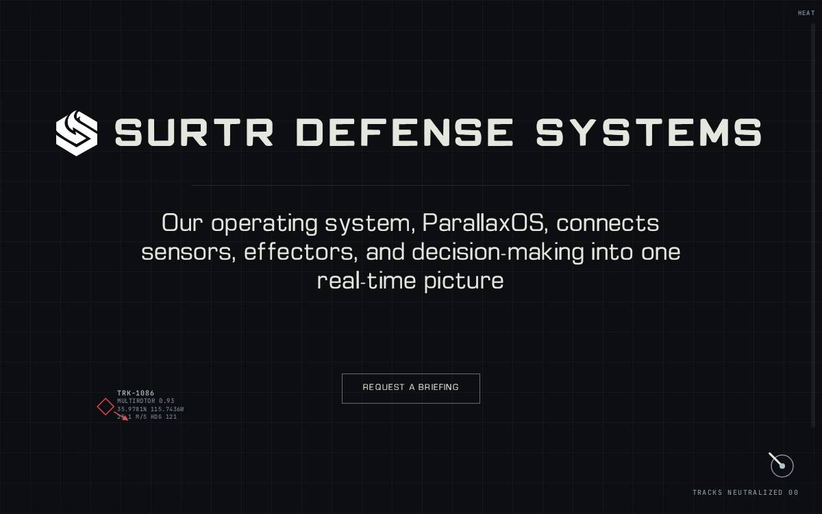 Surtr Defense Systems website preview