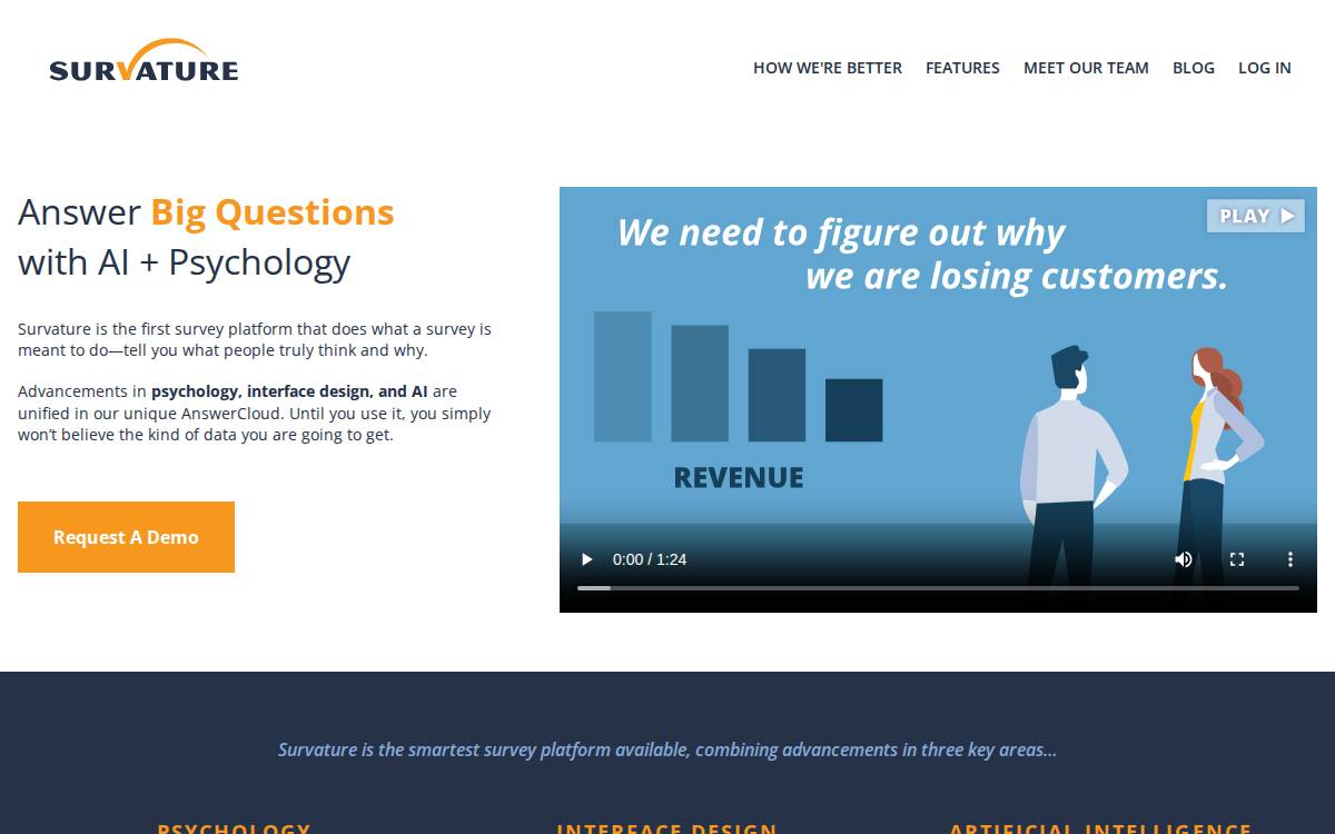 Survature website preview