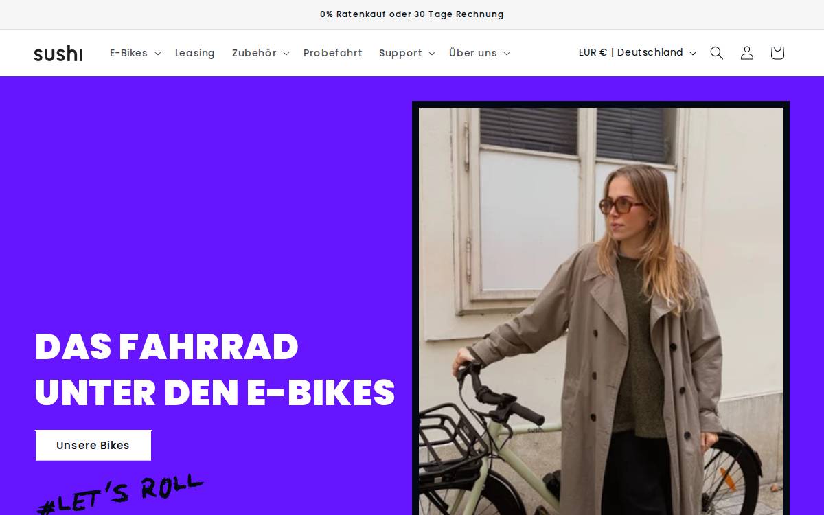 SUSHI BIKES website preview
