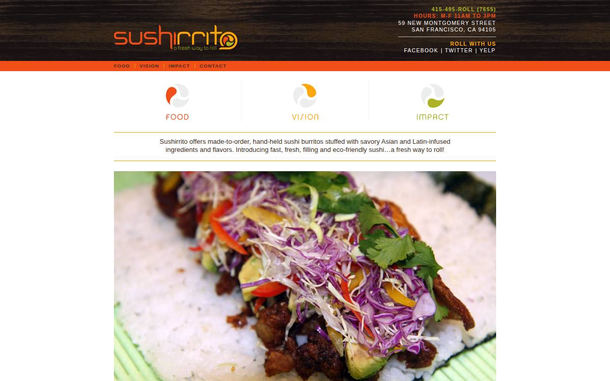 Sushirrito website preview