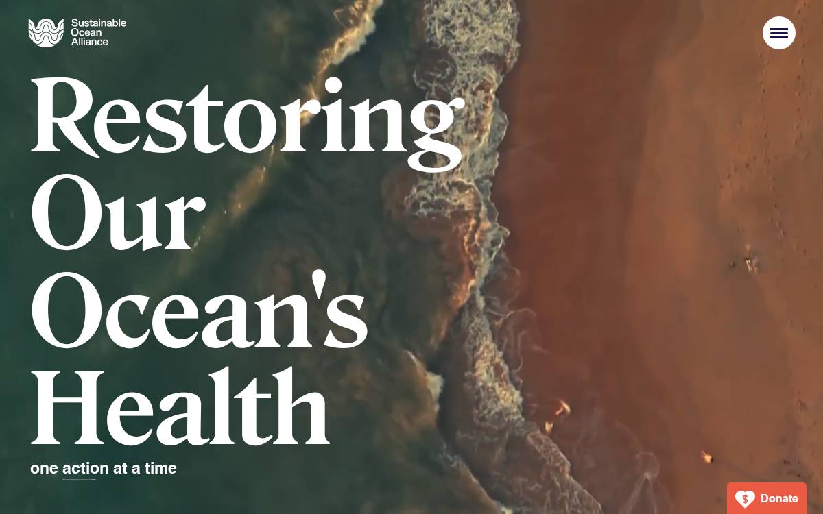 Sustainable Ocean Alliance website preview