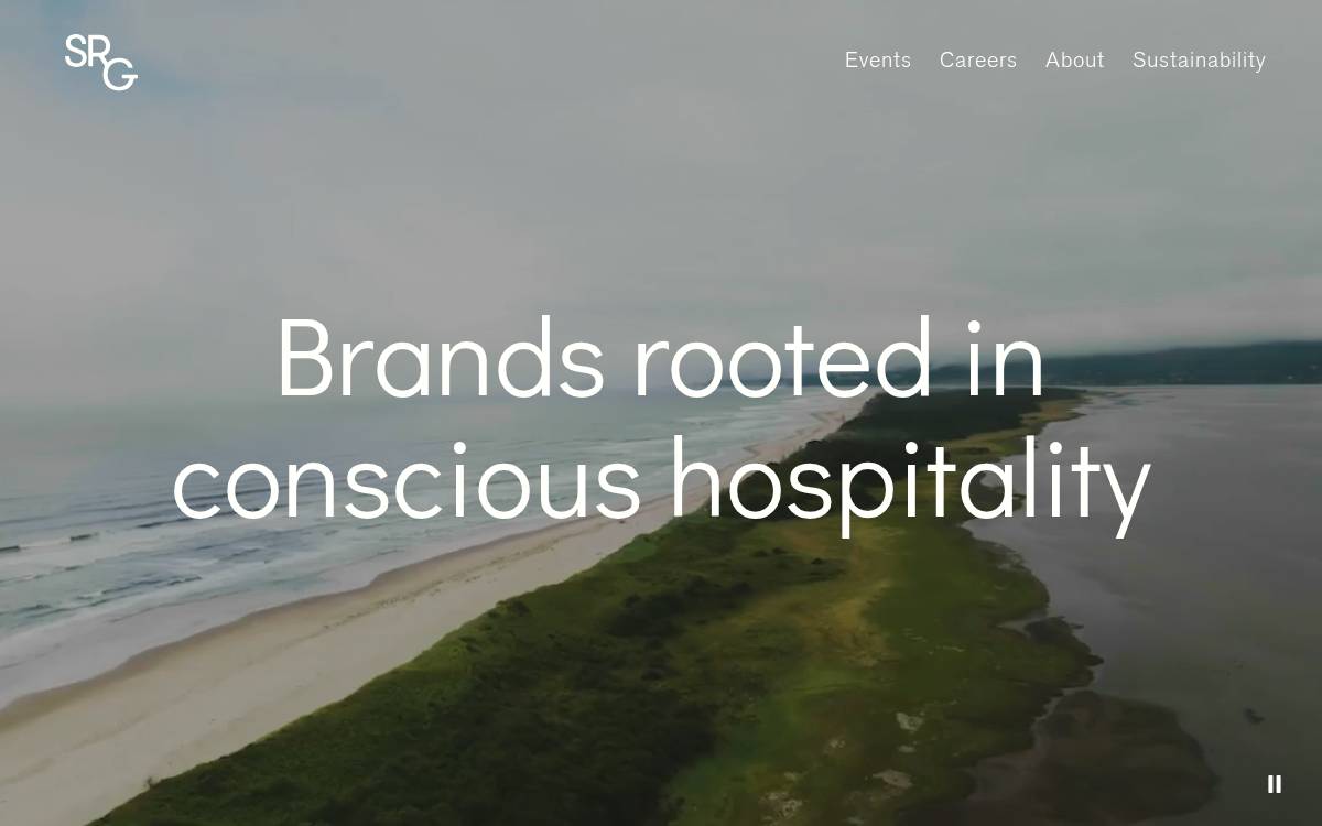 Sustainable Restaurant Group website preview