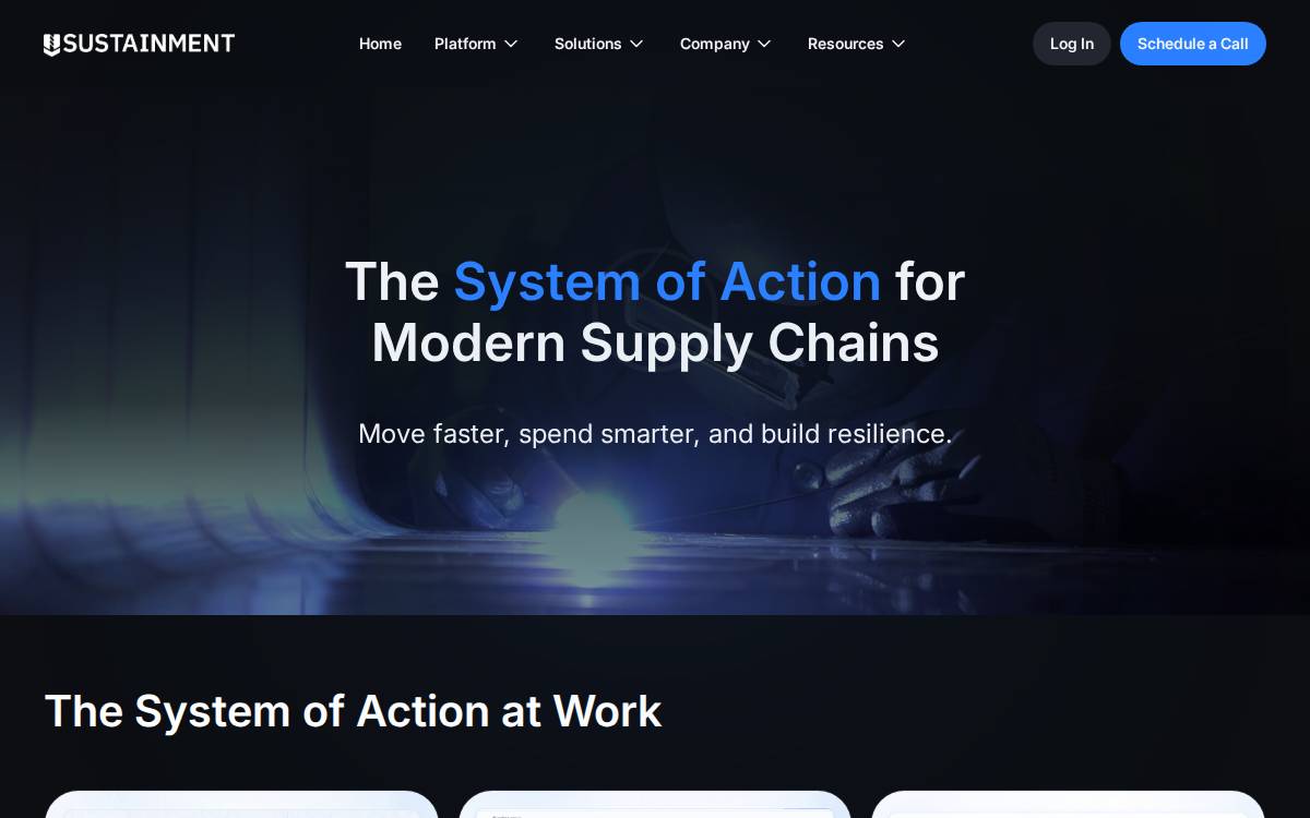 Sustainment website preview