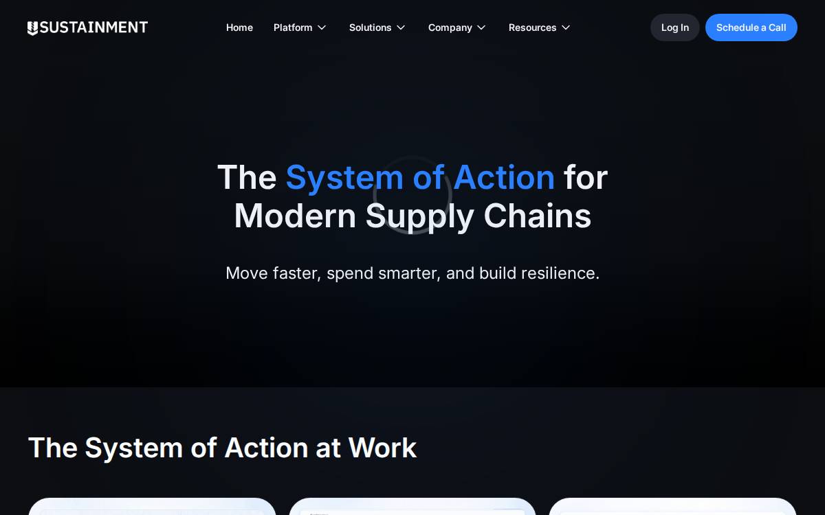 Sustainment website preview