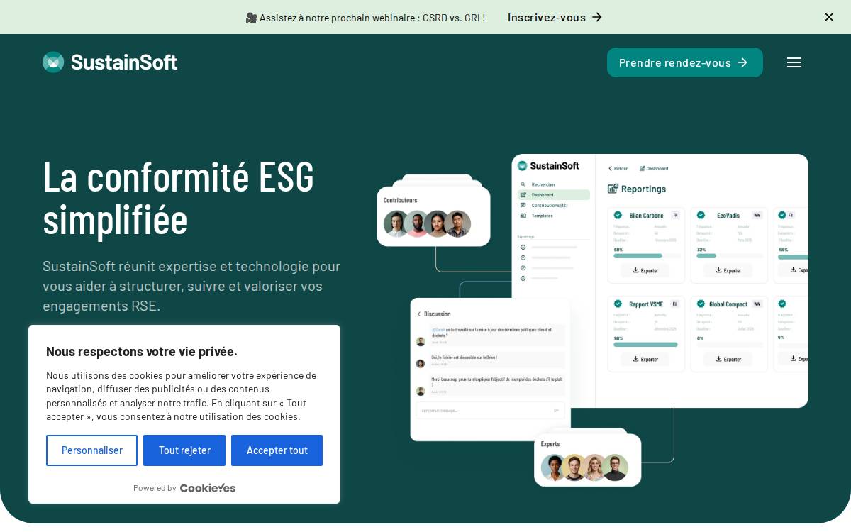 SustainSoft website preview