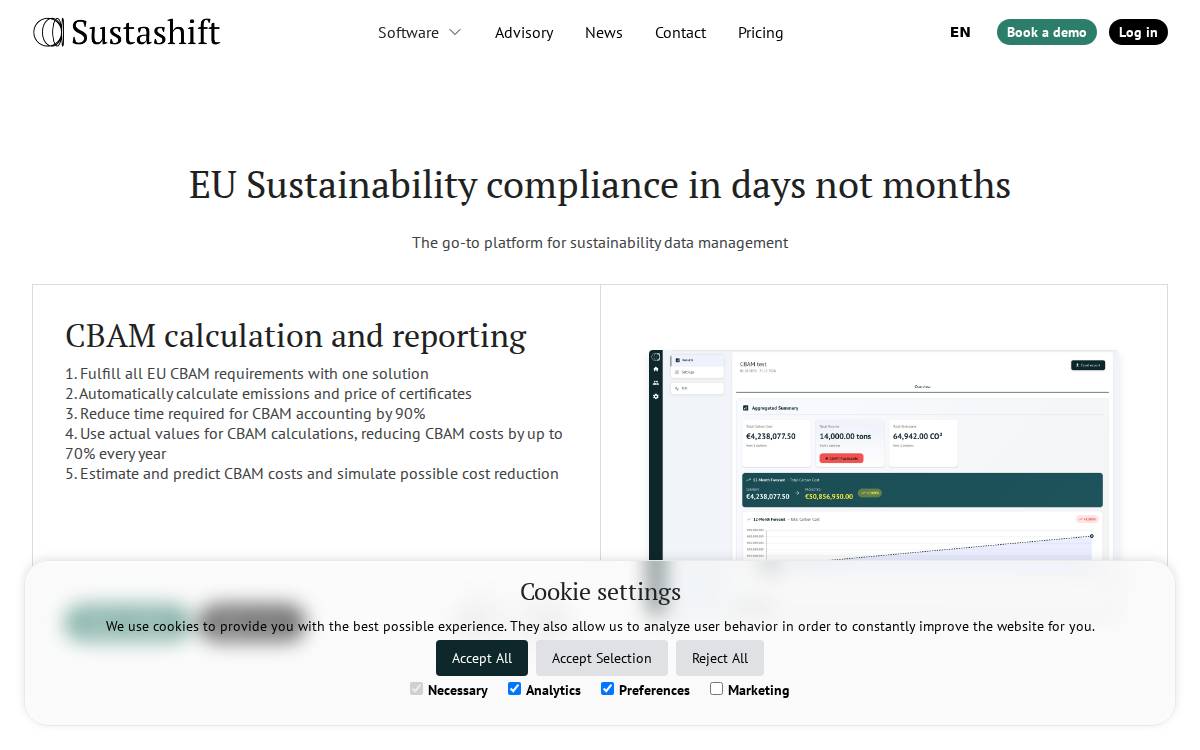Sustashift website preview