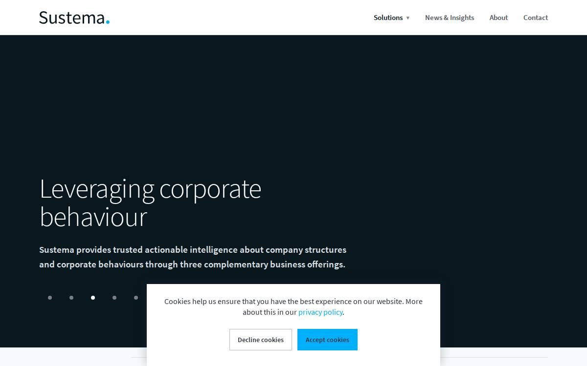 Sustema website preview
