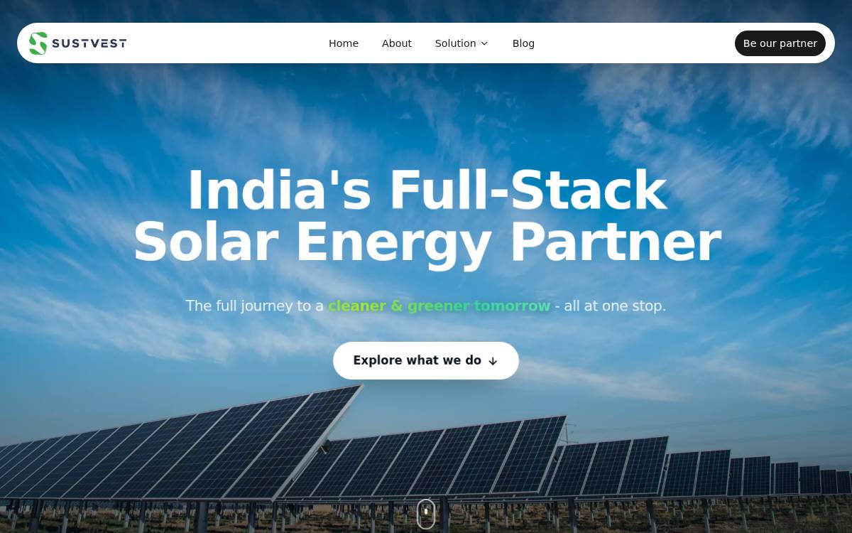Sustvest website preview