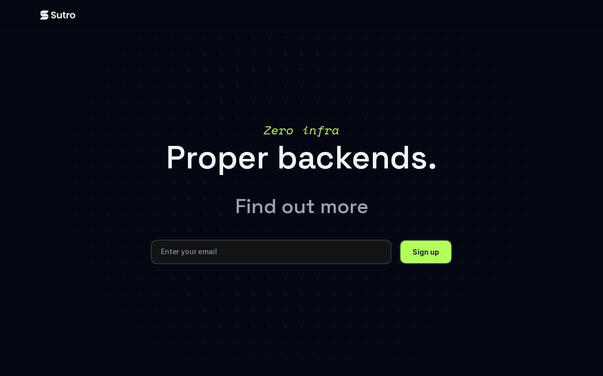 Sutro website preview