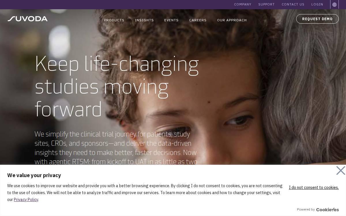 Suvoda website preview