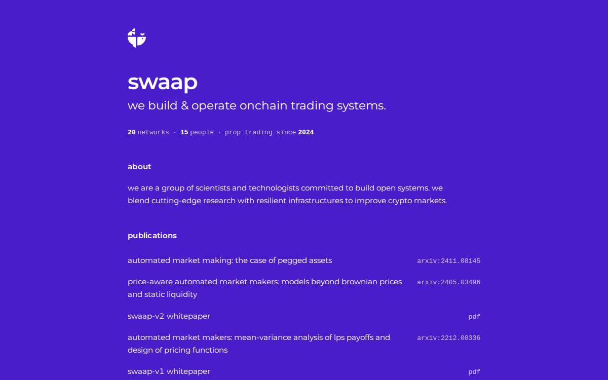 Swaap website preview