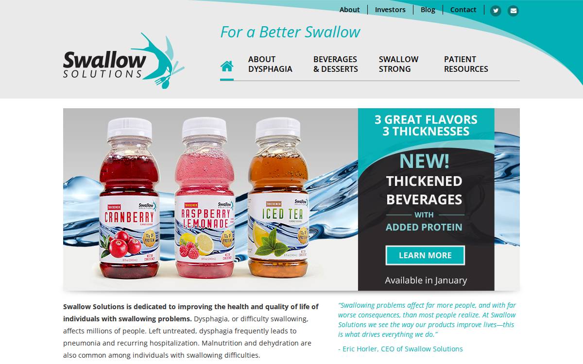 Swallow Solutions website preview