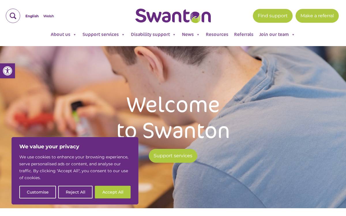 Swanton Care website preview