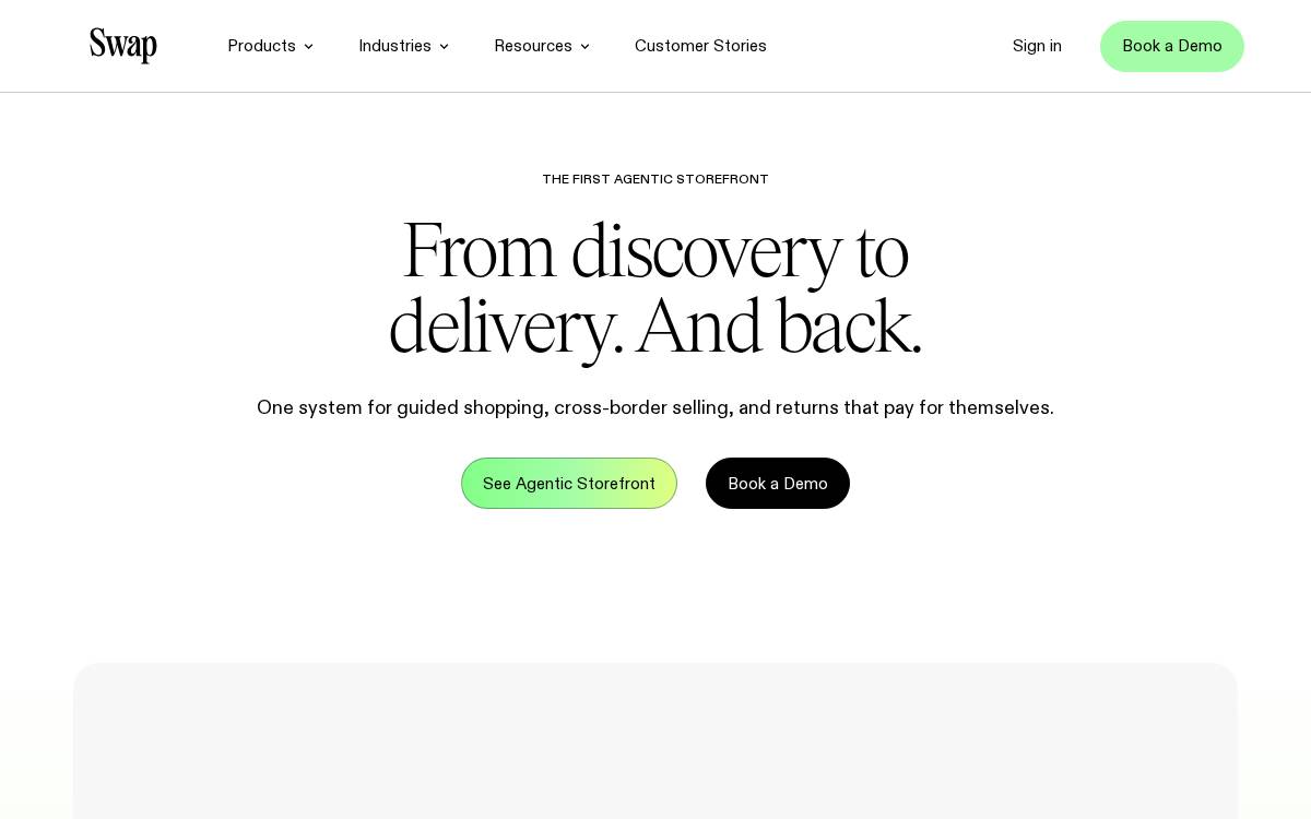 Swap website preview