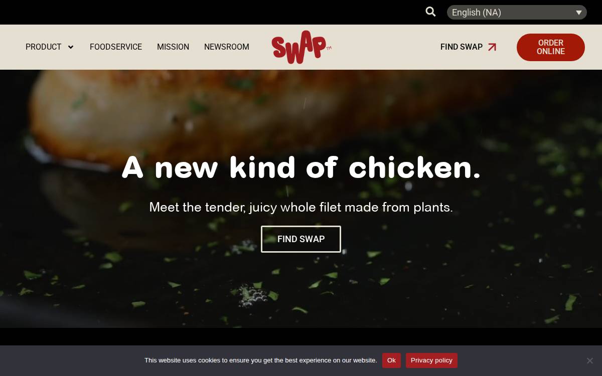 Swap Food website preview