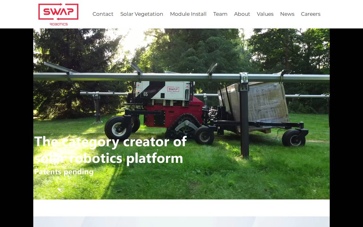 Swap Robotics website preview