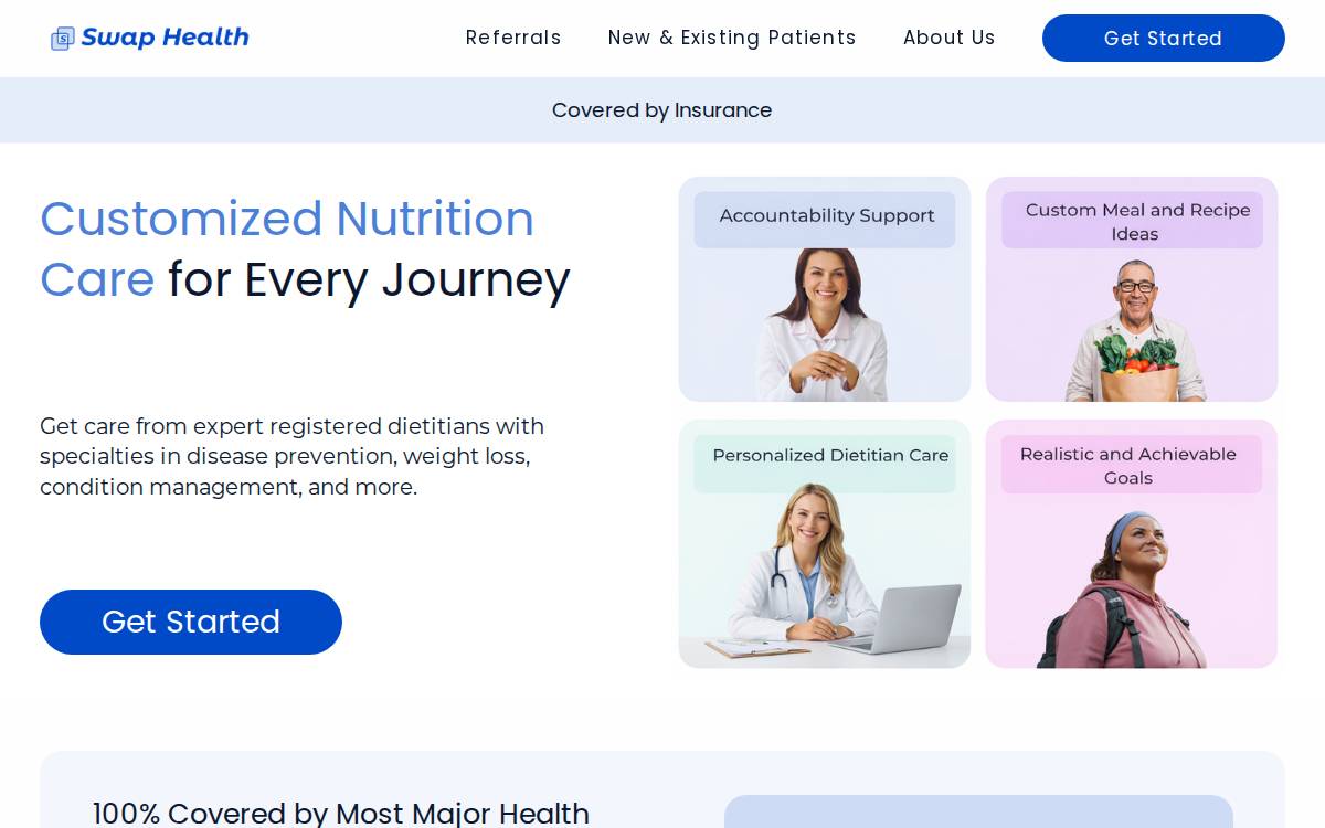 Swap Health website preview